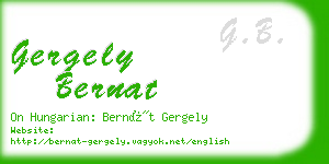 gergely bernat business card